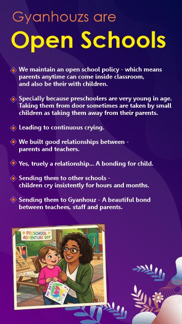 Gyanhouz open schools preschool program poster